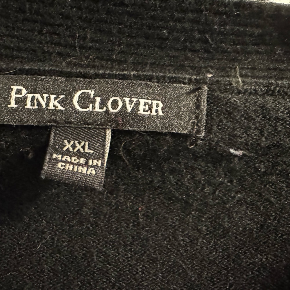Pink Clover Elegant Black Knitwear